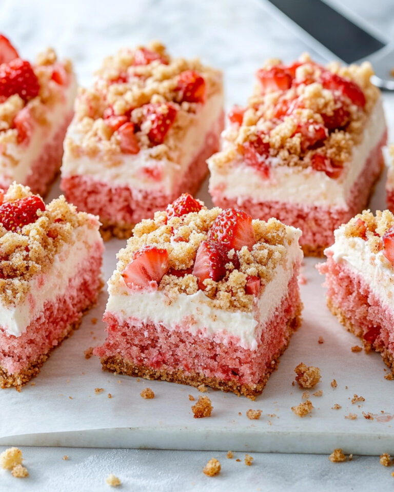 Strawberry Crunch Sheet Cake with Buttermilk Frosting Recipe