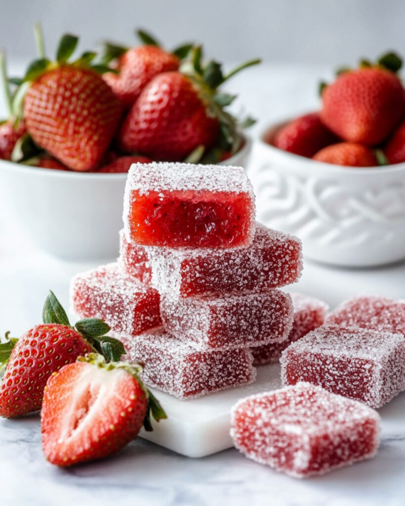 Homemade Sour Strawberry Gummies Recipe