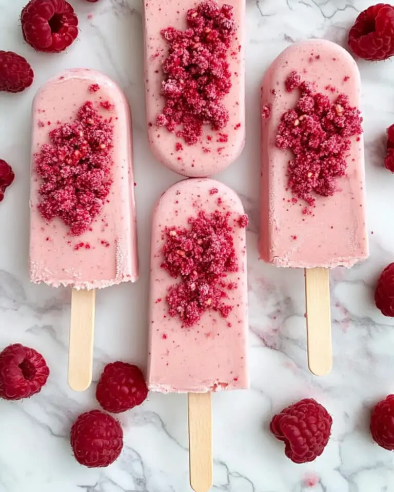 Raspberry White Chocolate Ice Cream Pops Recipe