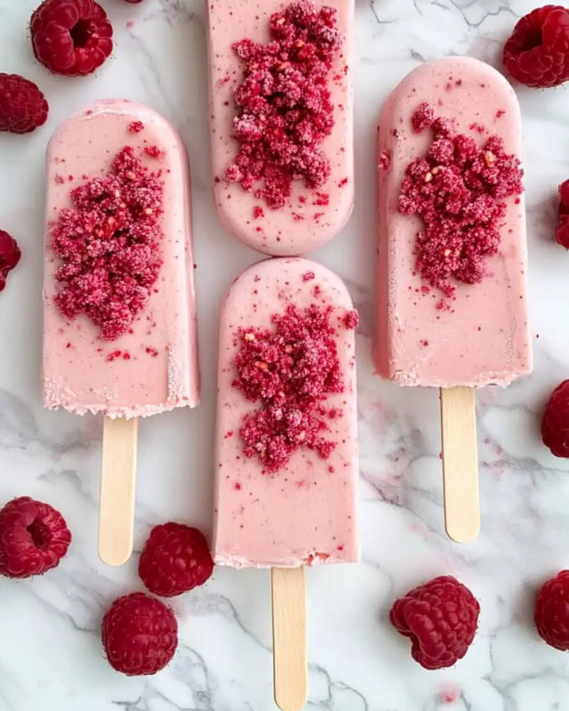 Raspberry White Chocolate Ice Cream Pops Recipe