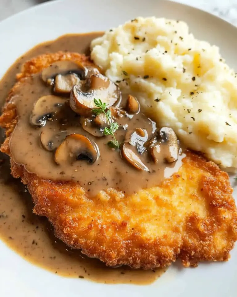 Chicken Schnitzels and Mushroom Gravy Recipe