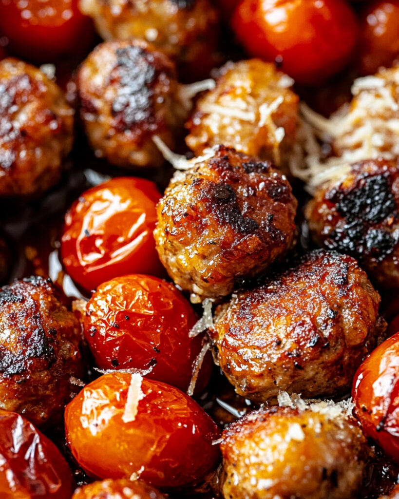 Cottage Cheese Meatballs with Burst Cherry Tomatoes Recipe
