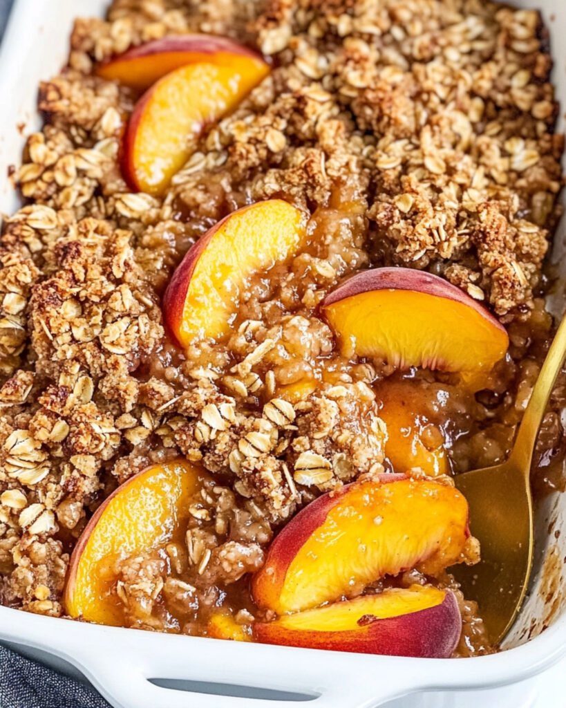 Easy Honey Peach Crisp Recipe