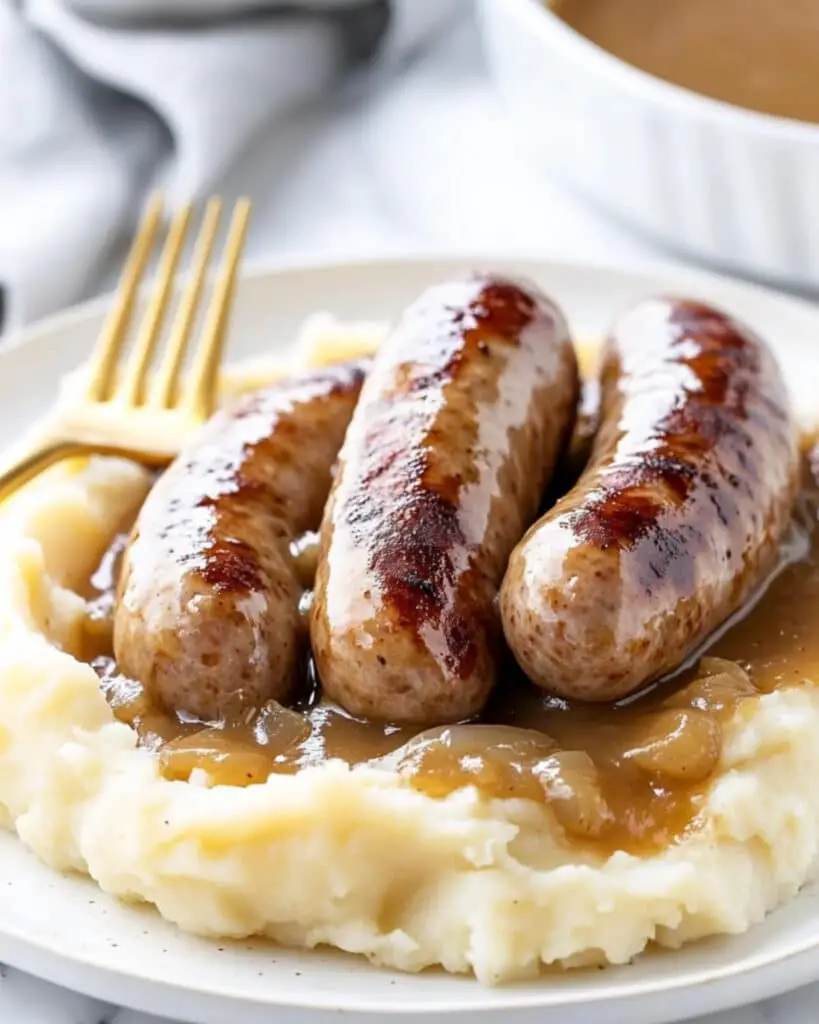 Homemade Chicken Bangers & Mash Recipe