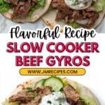 Slow Cooker Beef Gyros with Tzatziki Sauce Recipe