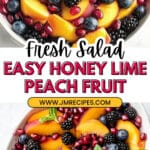 Basil Lime Peach Berry Salad Recipe