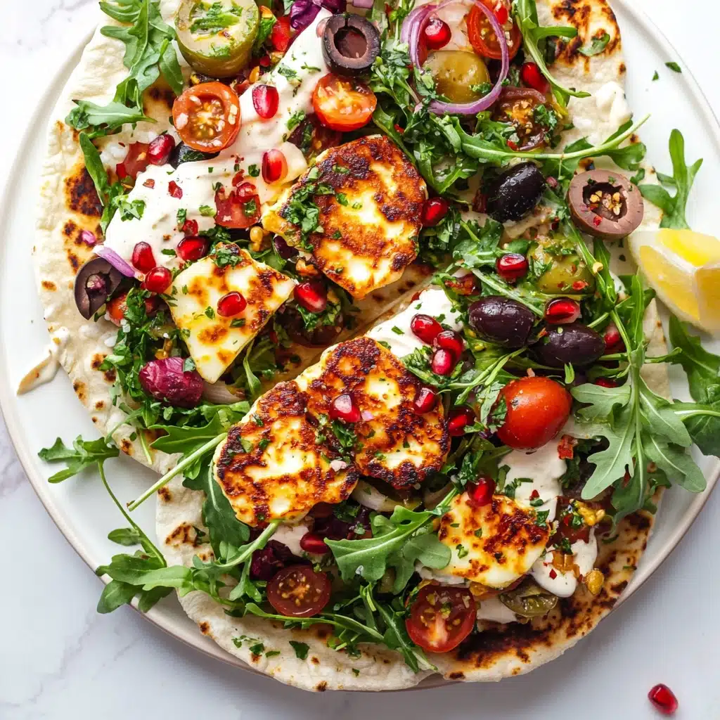 Hot Honey Halloumi Flatbreads Recipe - Recipe Image