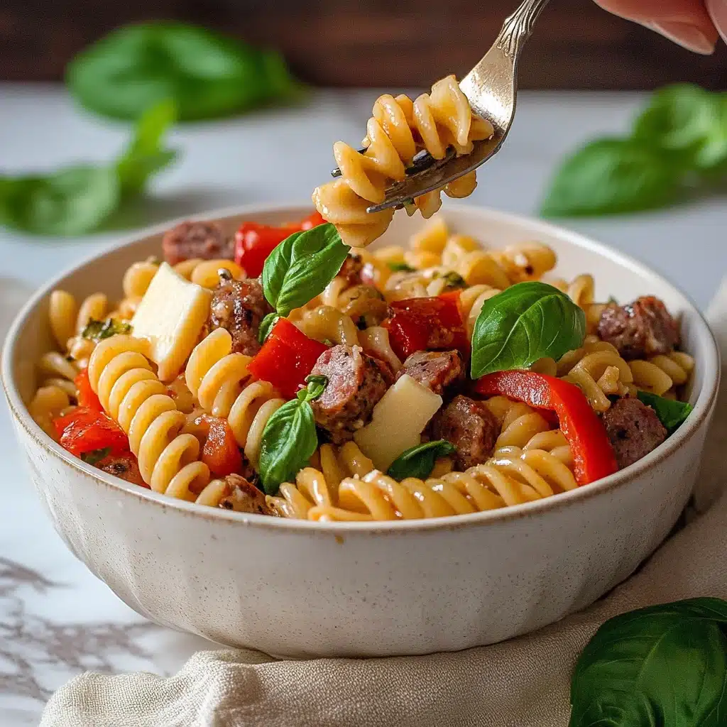 Roasted Red Pepper Pasta Salad Recipe - Recipe Image