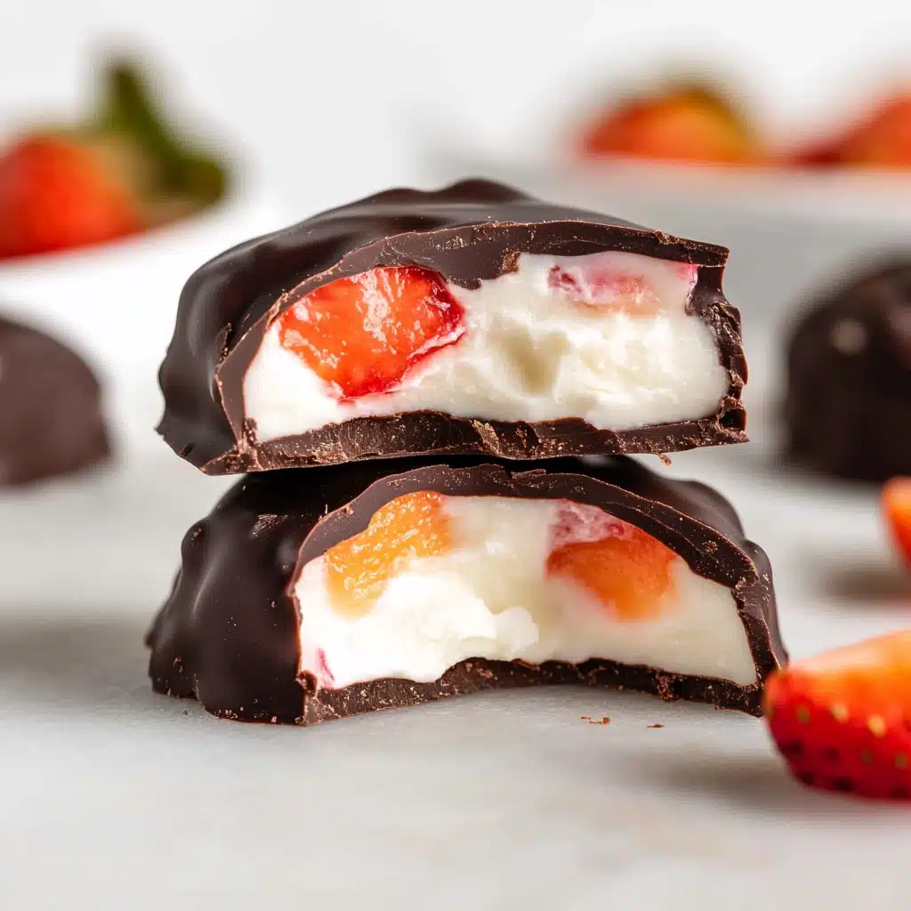Frozen Strawberry Yogurt Bites Recipe - Recipe Image