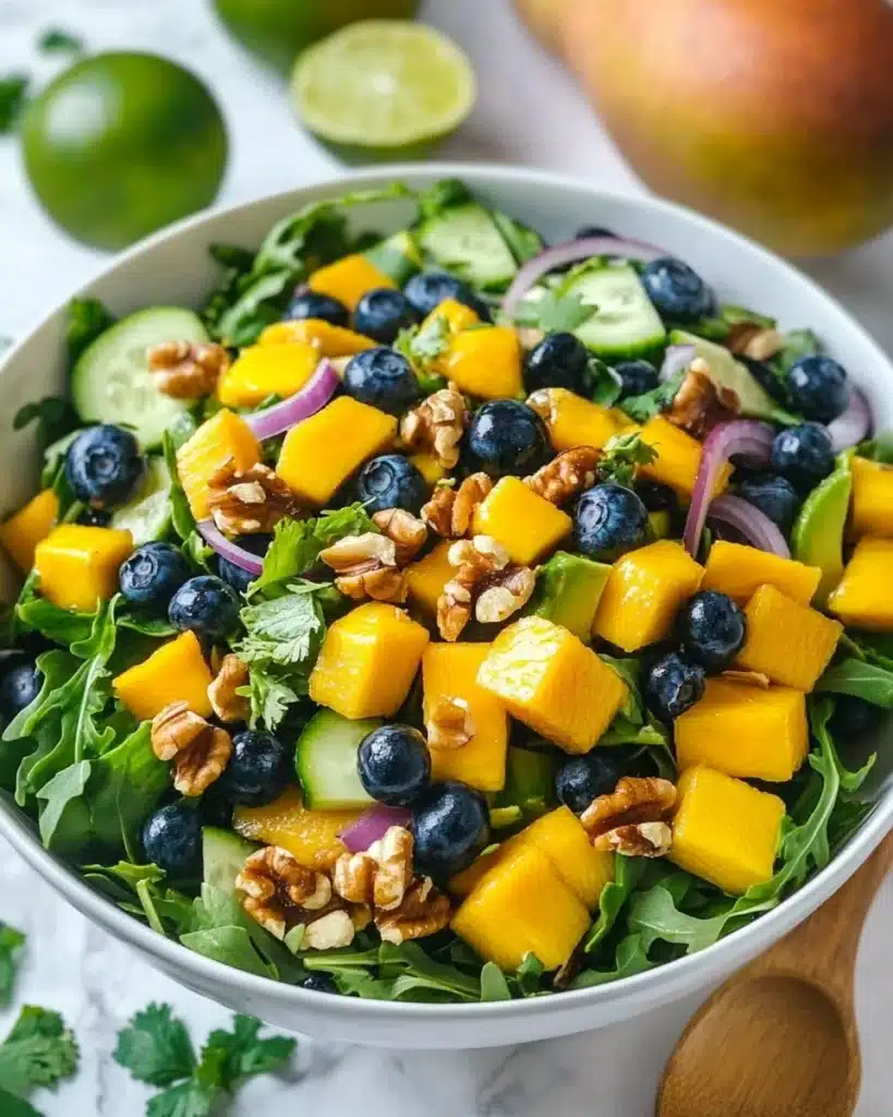 Mango Cucumber Salad with Blueberry and Avocado Recipe