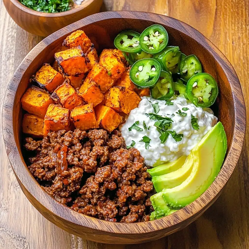 Sweet Potato Beef Bowl with Cottage Cheese Recipe - Recipe Image
