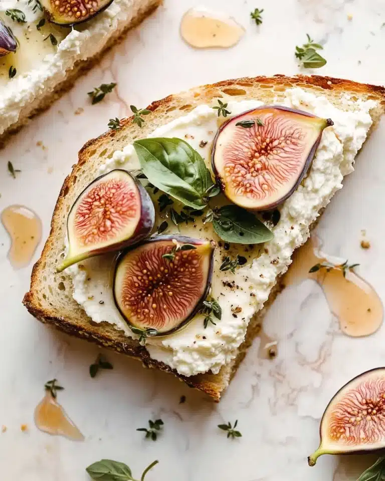 Ricotta Toast with Figs and Honey Recipe