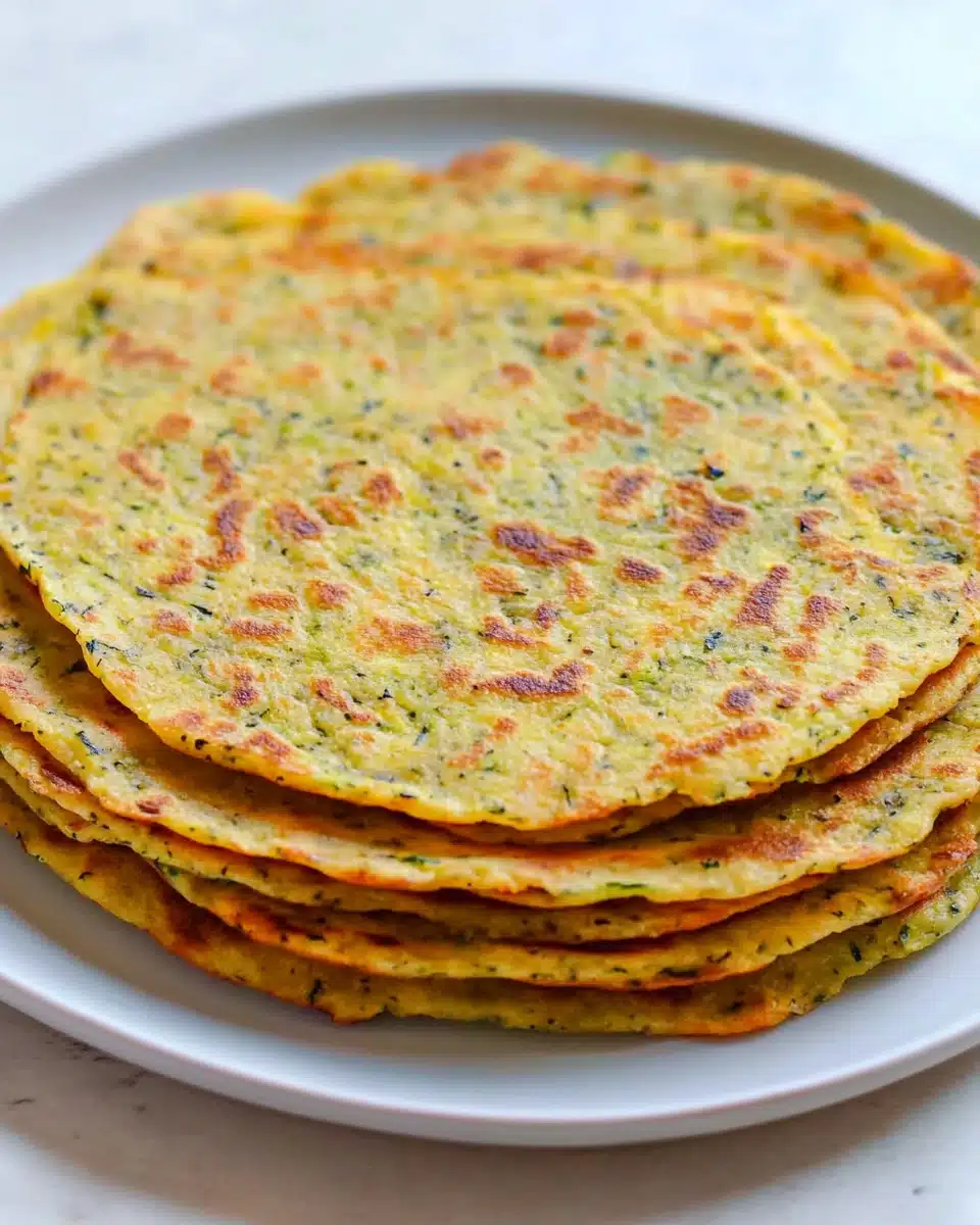 Keto Zucchini Cheddar Tortillas Recipe