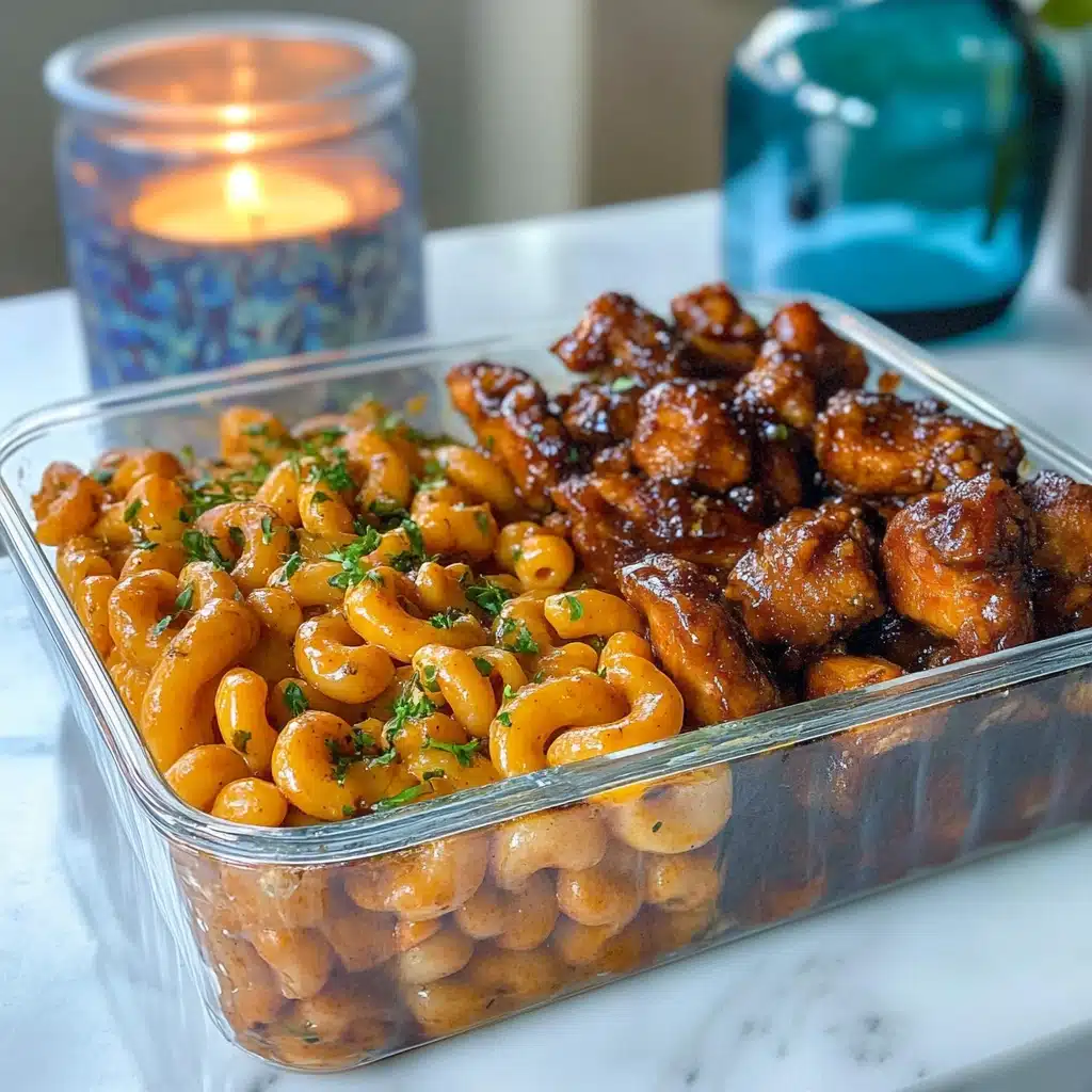 High-Protein Honey Garlic Butter Chicken with Mac & Cheese Recipe - Recipe Image
