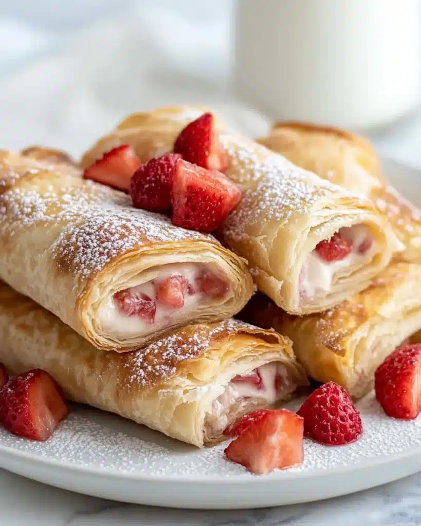 Strawberry Cheesecake Egg Rolls Recipe