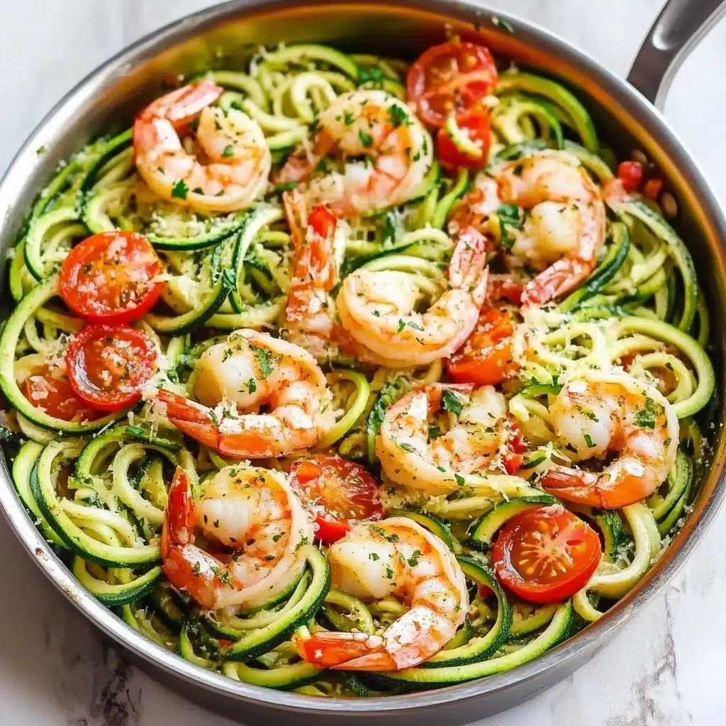 Pesto Shrimp Zoodles Recipe - Recipe Image