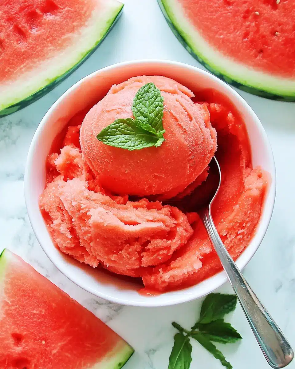 5-Minute Watermelon Sorbet Recipe