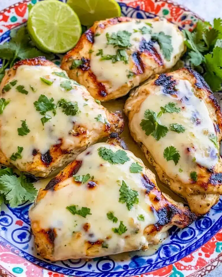 Grilled Salsa Verde Chicken with Pepper Jack Recipe