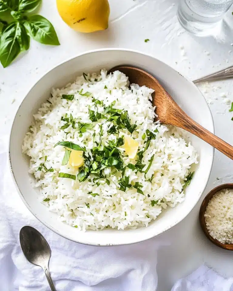 Lemon Feta Basil Rice Recipe