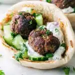 Kofta Pita Sandwich with Garlic Tahini Sauce Recipe