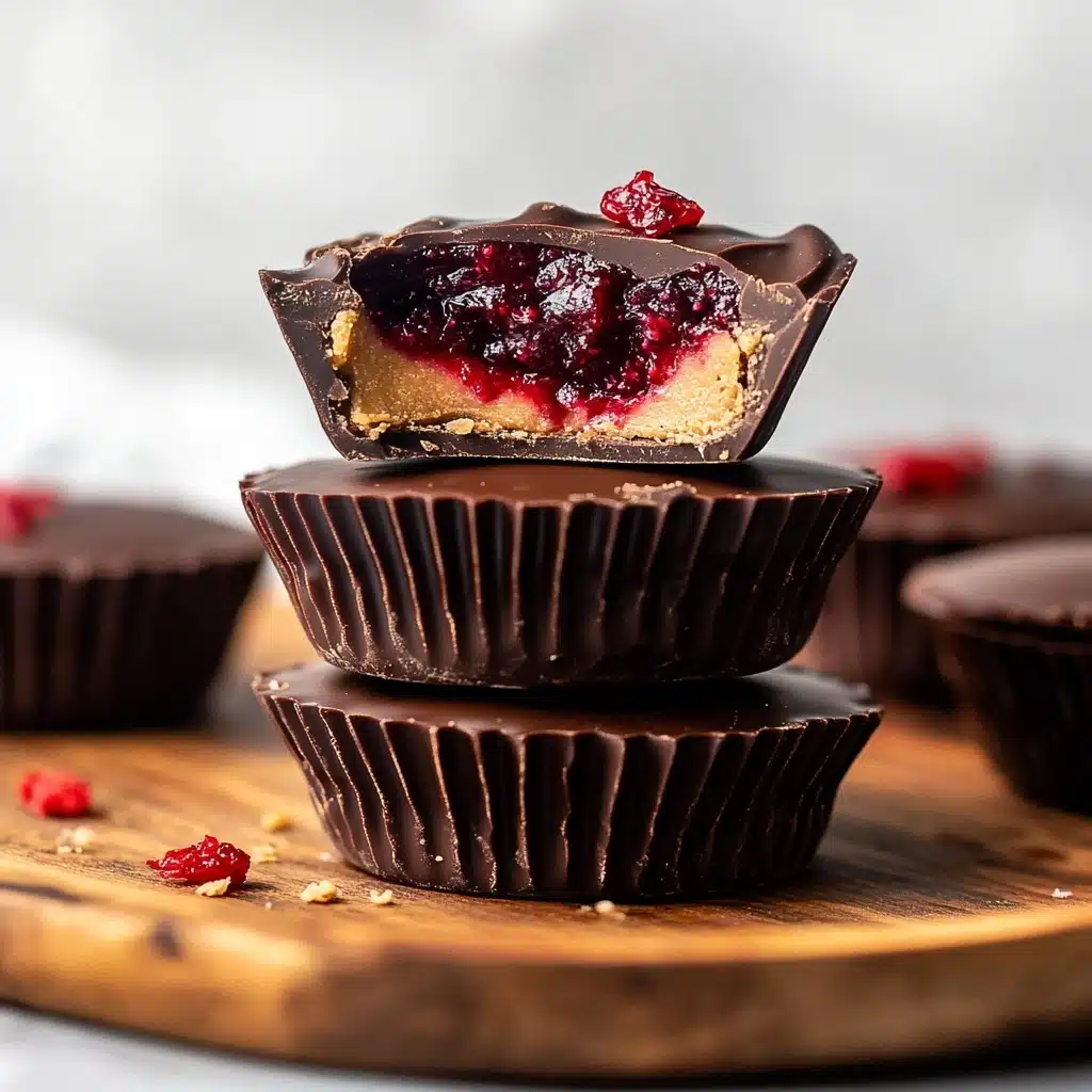 Peanut Butter & Jam Chocolate Cups Recipe - Recipe Image