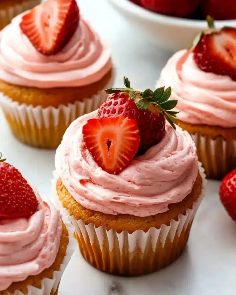Fresh Strawberry Cupcakes Recipe