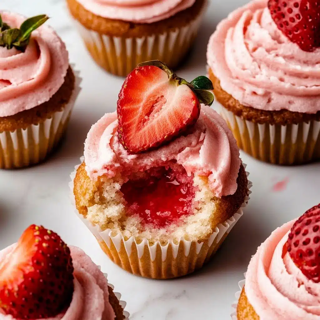 Fresh Strawberry Cupcakes Recipe - Recipe Image