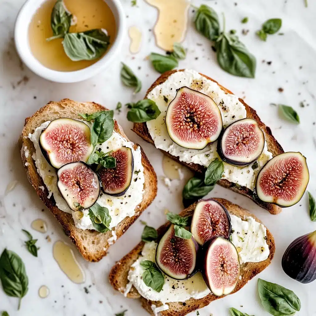 Ricotta Toast with Figs and Honey Recipe - Recipe Image