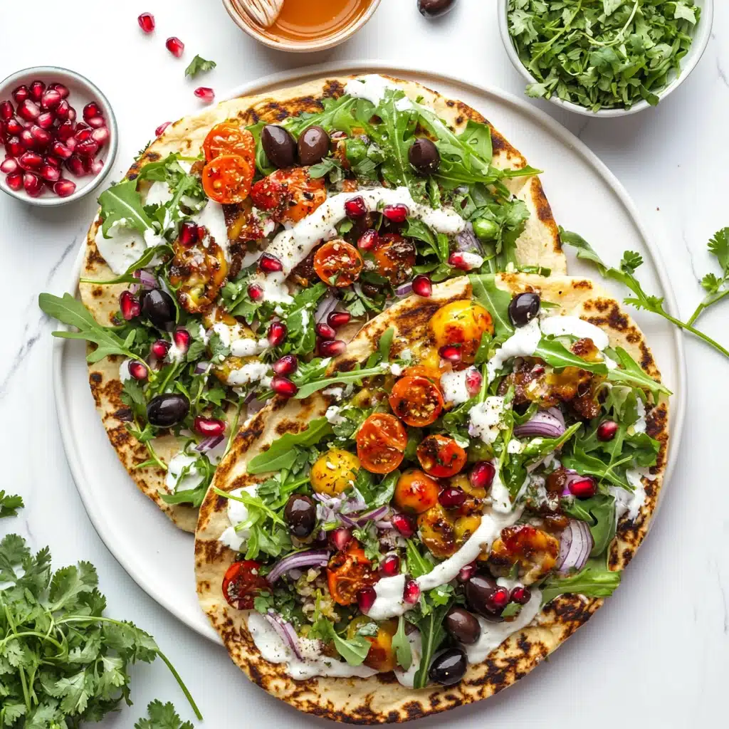 Hot Honey Halloumi Flatbreads Recipe - Recipe Image