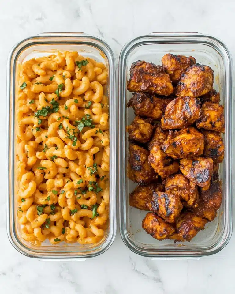 High-Protein Honey Garlic Butter Chicken with Mac & Cheese Recipe