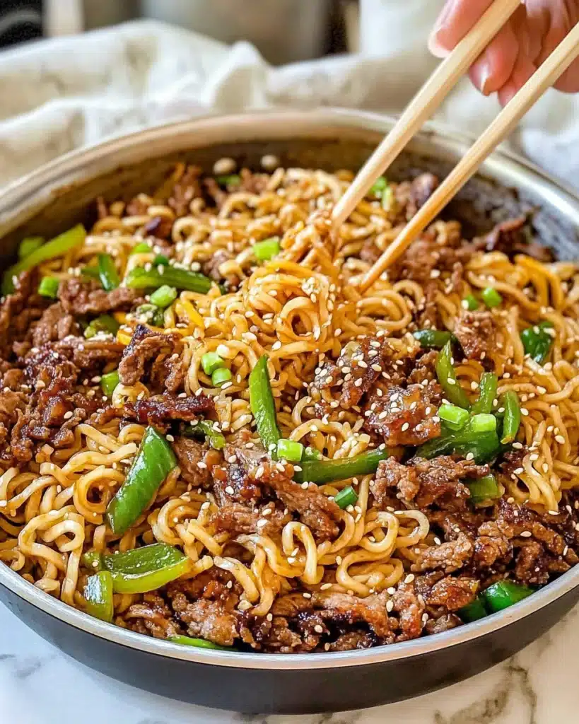 Mongolian Beef Noodles Recipe