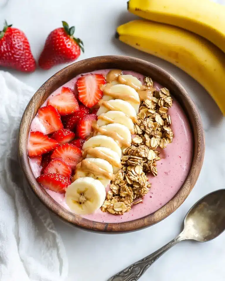 Easy Strawberry Banana Smoothie Bowl Recipe