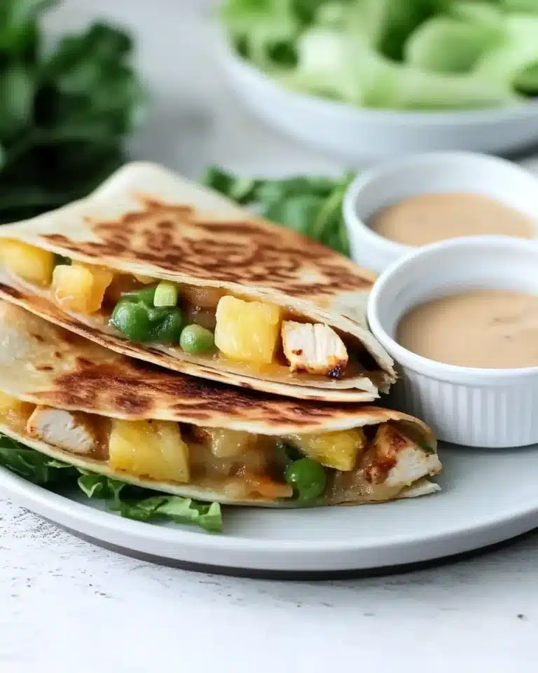 Grilled BBQ Chicken and Pineapple Quesadillas Recipe
