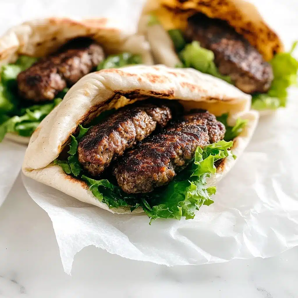 Kofta Pita Sandwich with Garlic Tahini Sauce Recipe - Recipe Image