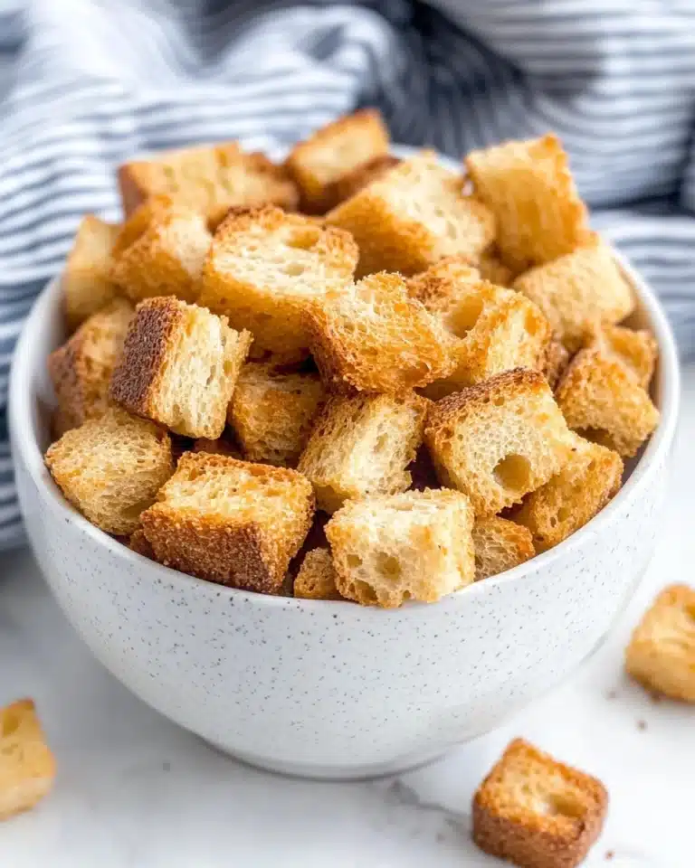 Easy Air Fryer Croutons Recipe