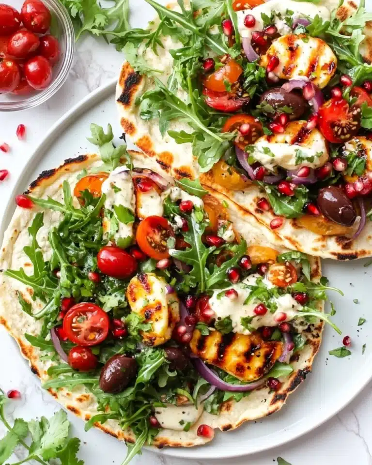 Hot Honey Halloumi Flatbreads Recipe