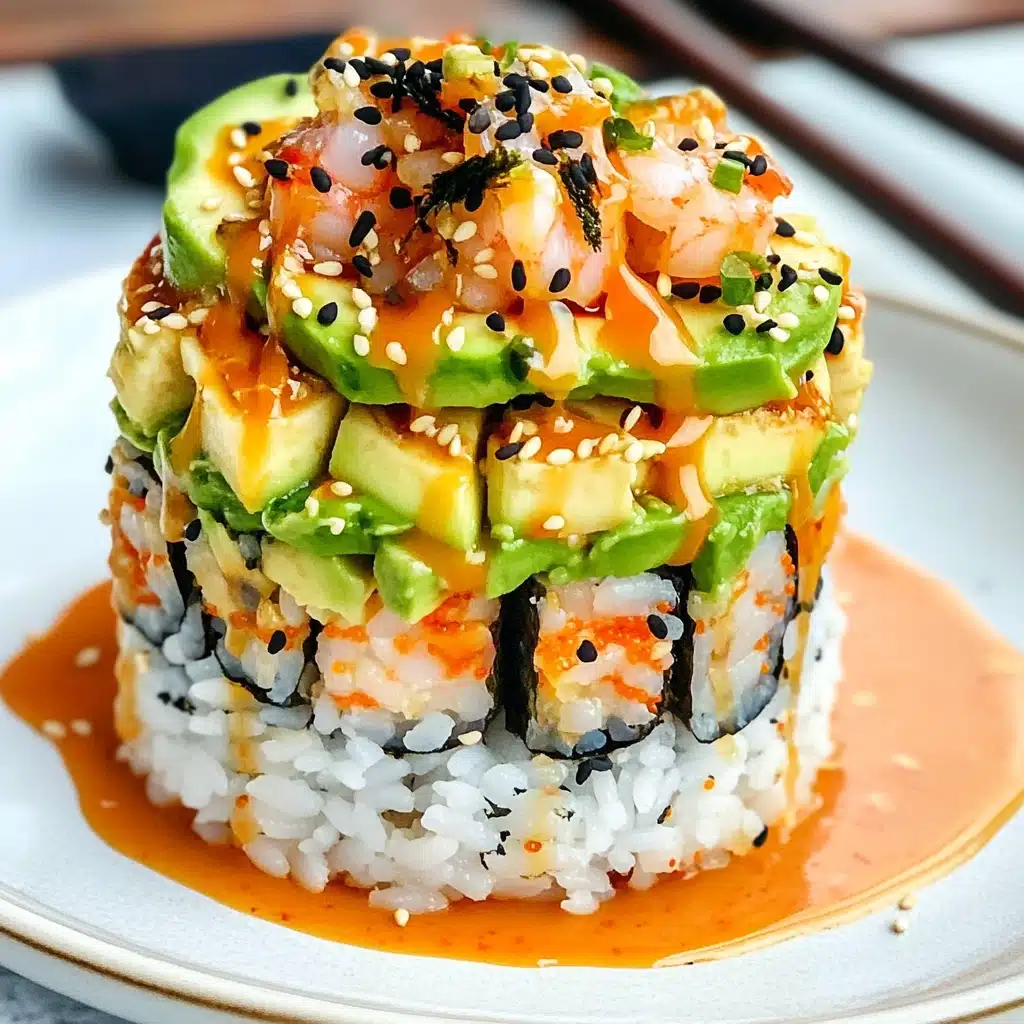 Spicy Shrimp Sushi Stacks Recipe - Recipe Image