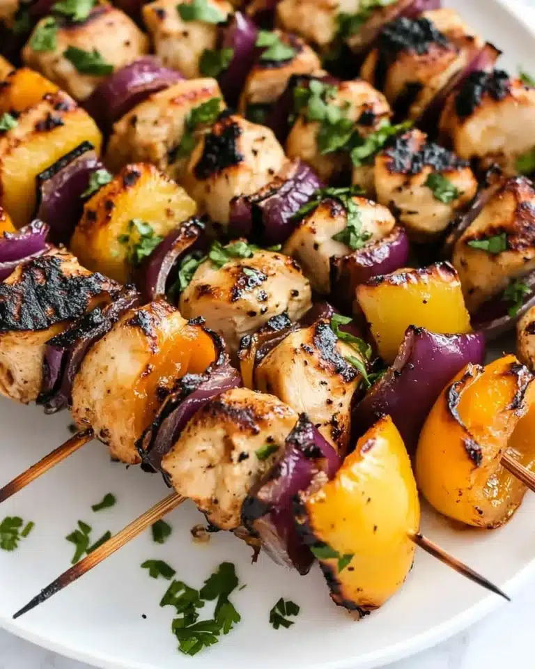 Honey Garlic Chicken Kabobs Recipe