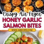 Honey Garlic Crispy Air Fryer Salmon Bites Recipe