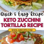 Keto Zucchini Cheddar Tortillas Recipe