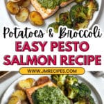 Sheet Pan Pesto Salmon with Potatoes and Broccoli Recipe
