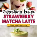 Iced Strawberry Milk Matcha Latte Recipe