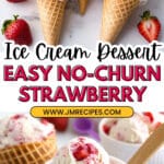 No Churn Strawberry Ice Cream Recipe