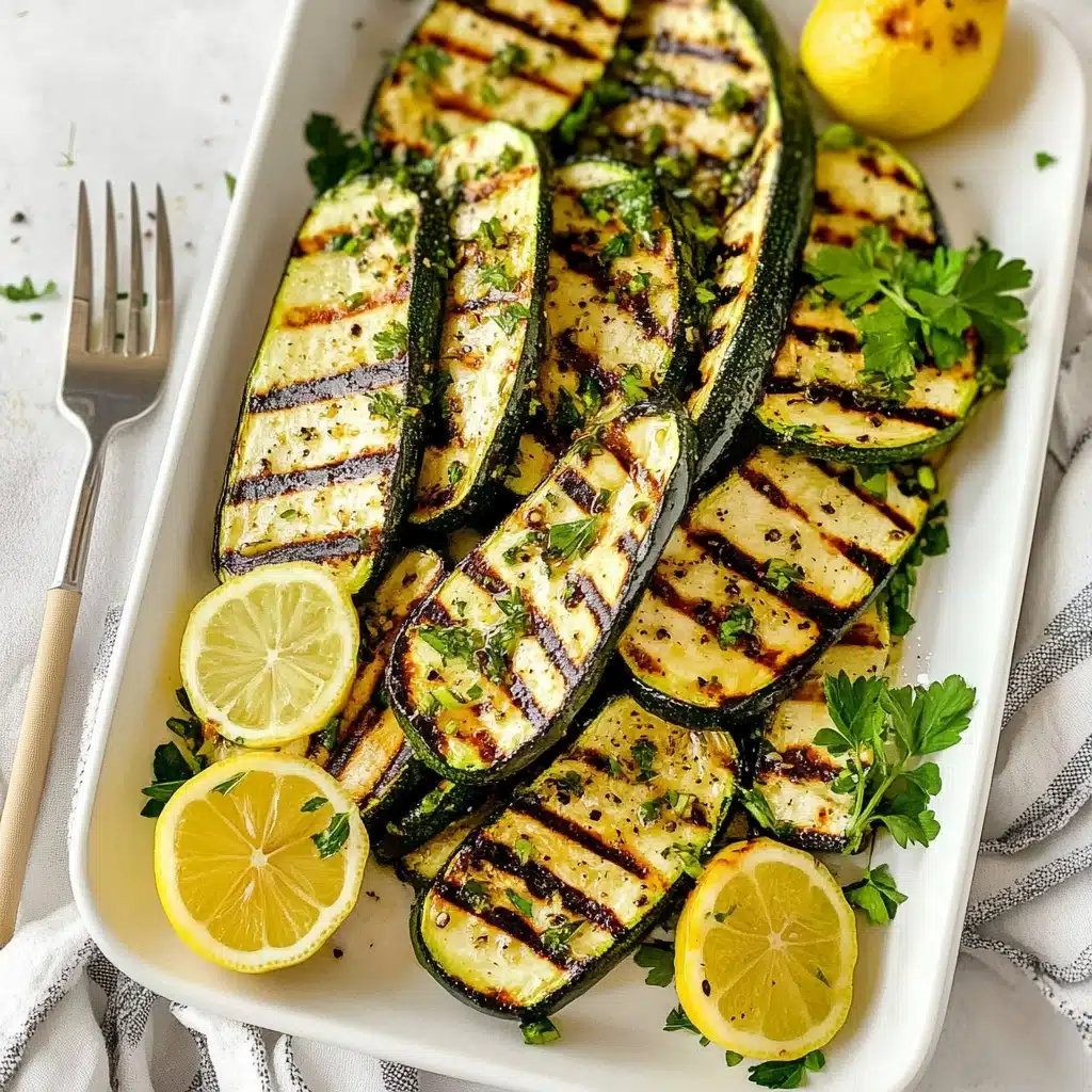 Grilled Lemon Garlic Zucchini Recipe - Recipe Image