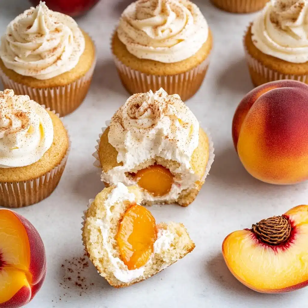 Peaches & Cream Cupcakes Recipe - Recipe Image