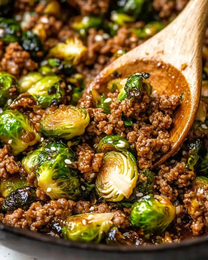Ground Beef and Brussels Sprouts Recipe