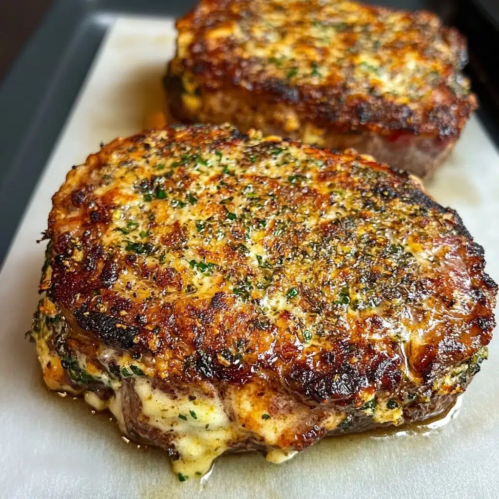 Cheese-Crusted Grilled Steaks Recipe - Recipe Image