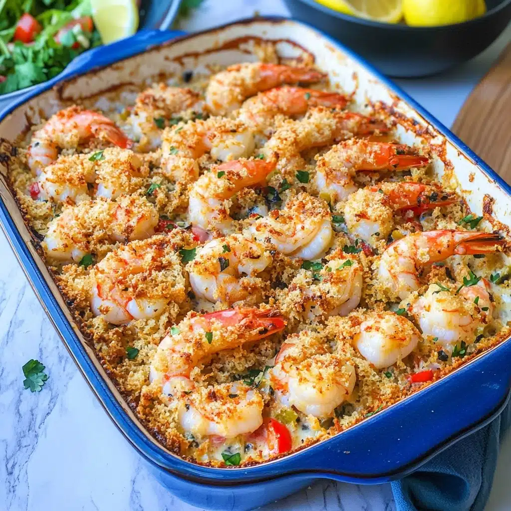 Baked Crab-Stuffed Shrimp Casserole Recipe - Recipe Image