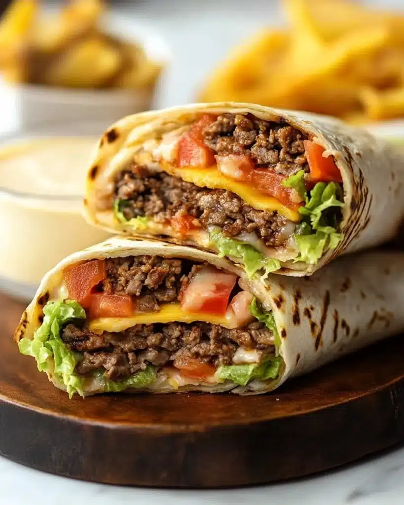 Burrito Style Cheeseburger Wraps Recipe