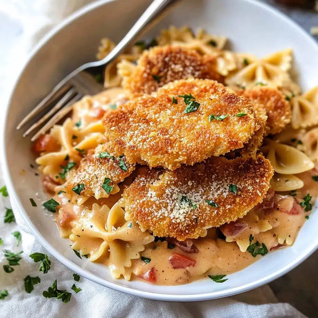 Southern Style Creamy Parmesan Chicken Pasta Recipe - Recipe Image